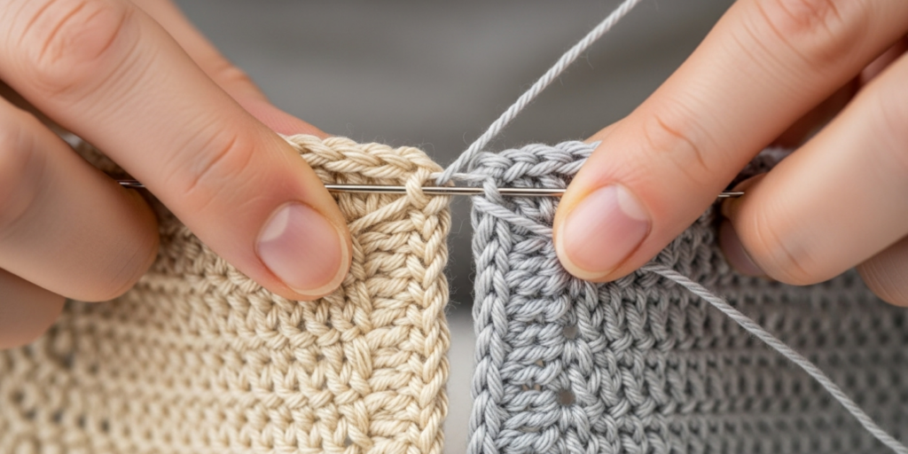 Technique 2_ The Mattress Stitch for Vertical Seams